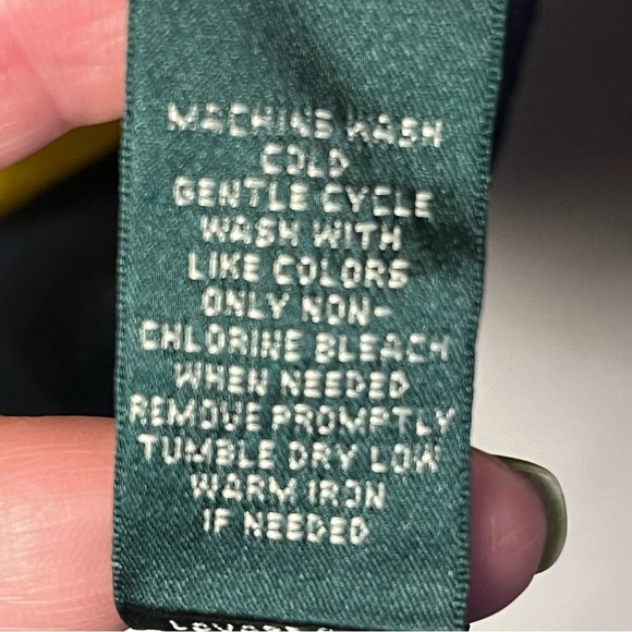 Lauren Ralph Lauren | Lauren Active Navy Color Block Thermal Hoodie, Large - Picture 7 of 7